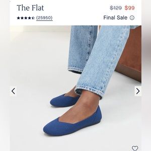 NWT Rothy’s The Flat 7.5 Blue